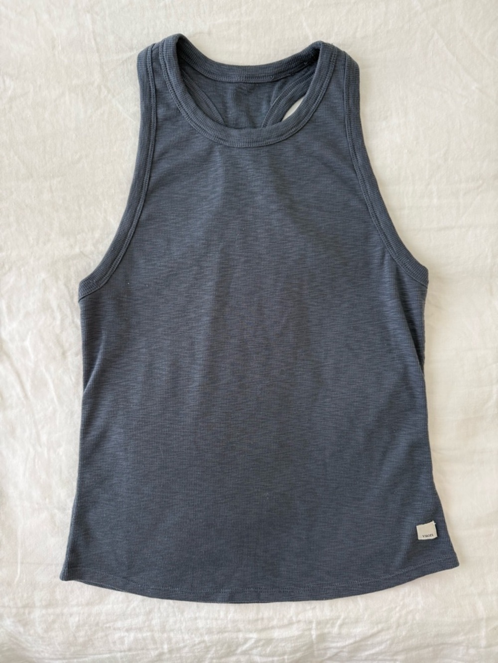 Vuori Charcoal Gray Ribbed Tank Top